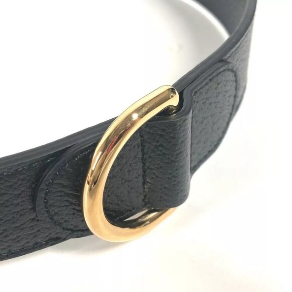GUCCI 695256 GG Large/Extra Large Pet Dog Collar Black/GoldHardware Unused - Picture 8 of 16